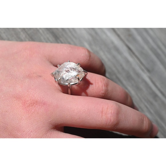 Natural Diamond Ring, Raw Diamond Ring, Uncut Diamond Ring, Engagement R… - Picture 1 of 2